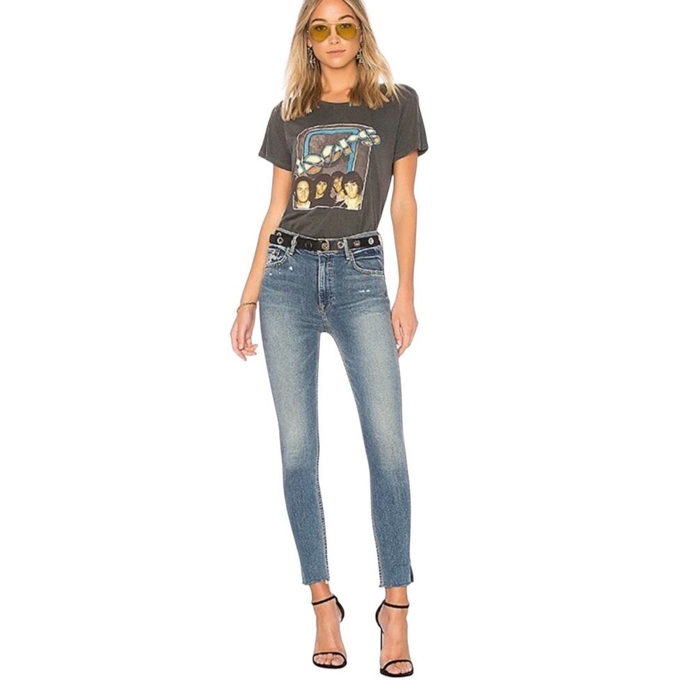 GRLFRND Kendall Split Hem High Rise Skinny Jeans Size 26